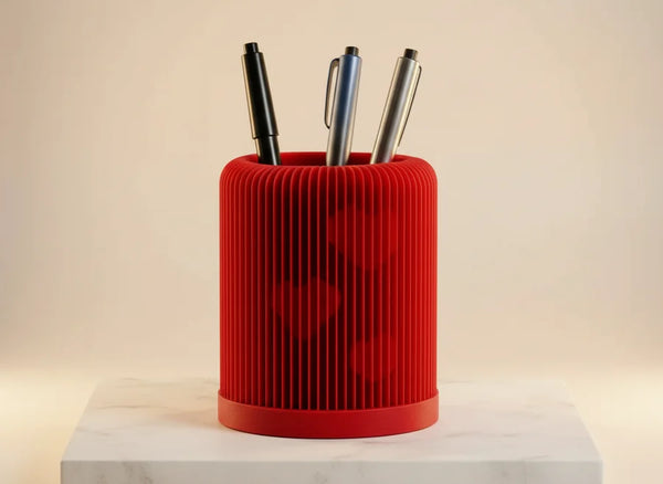 Heart Pattern Pen Holder Desk Organizer