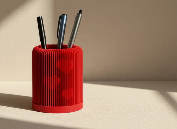 Heart Pattern Pen Holder Desk Organizer